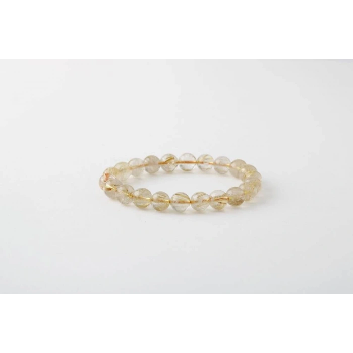 Altın Rutilli Kuvars 6mm Doğal Taş Bileklik
