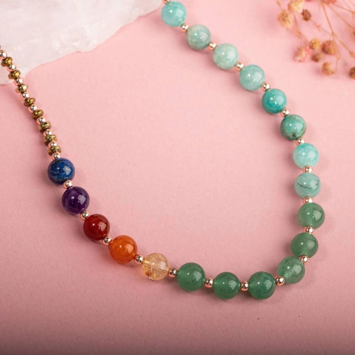 Amazonit -Aventurin-Sitrin-Karnelyan Akik-Kırmızı Akik-Ametist-Lapis Lazuli Kolye
