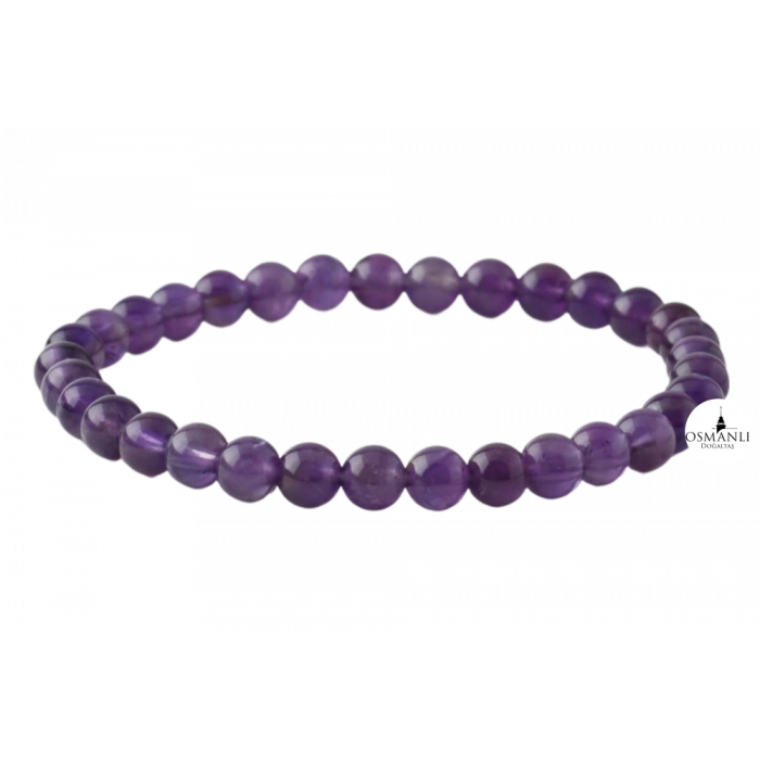 Ametist 6mm Doğal Taş Bileklik