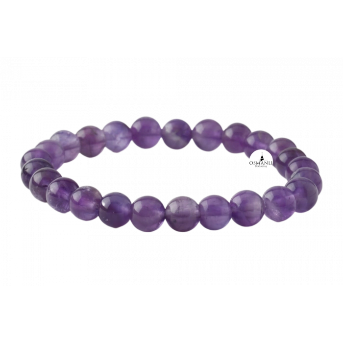Ametist 8mm Doğal Taş Bileklik