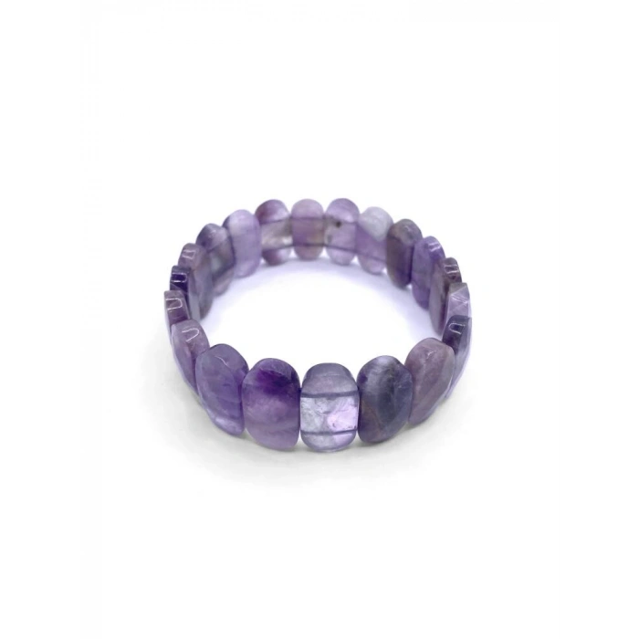 Ametist Doğal Taş Geniş Kesim Roleks Bileklik