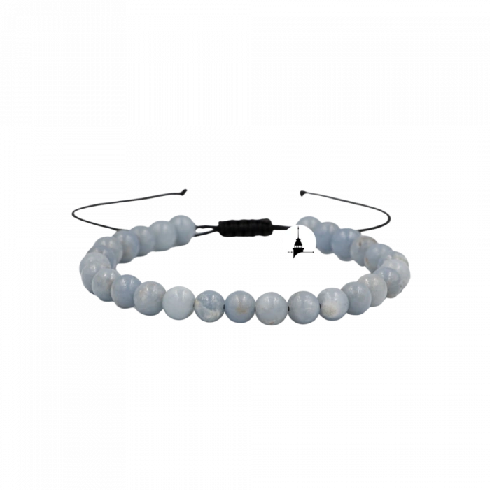 Anjelit 6mm Merdiven Kapama Doğal Taş Bileklik