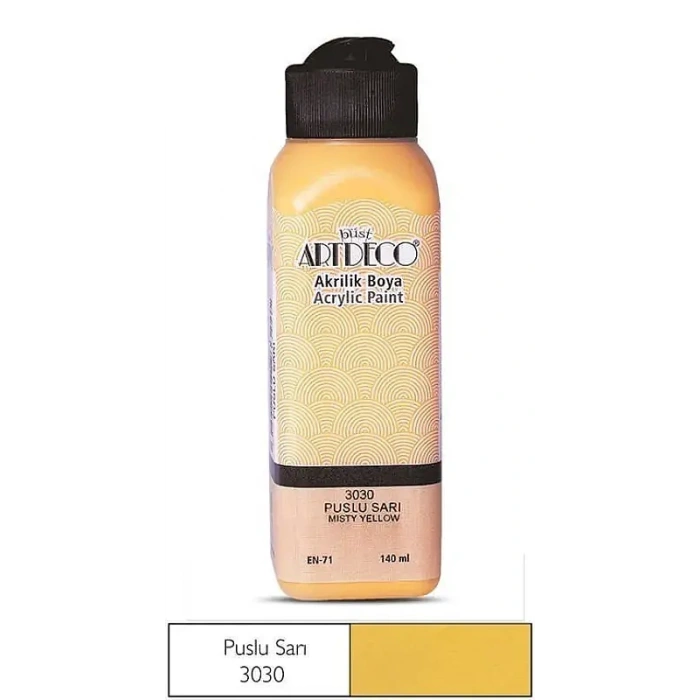 Artdeco Akrilik Boya 140 ml Puslu Sarı