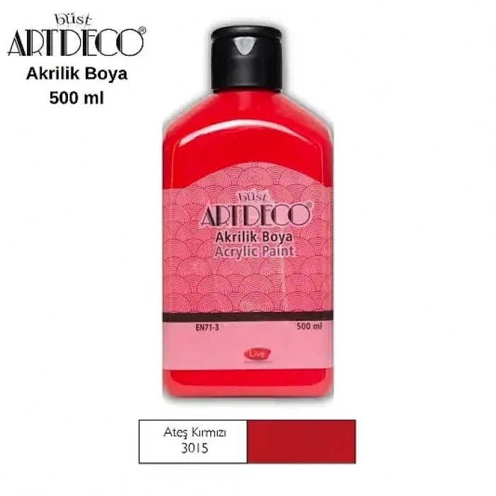 Artdeco Akrilik Boya 500 ml Ateş Kırmızı