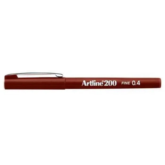 Artline 200 Fineliner 0.4 Keçe Uçlu Yazı Kalemi Kahverengi