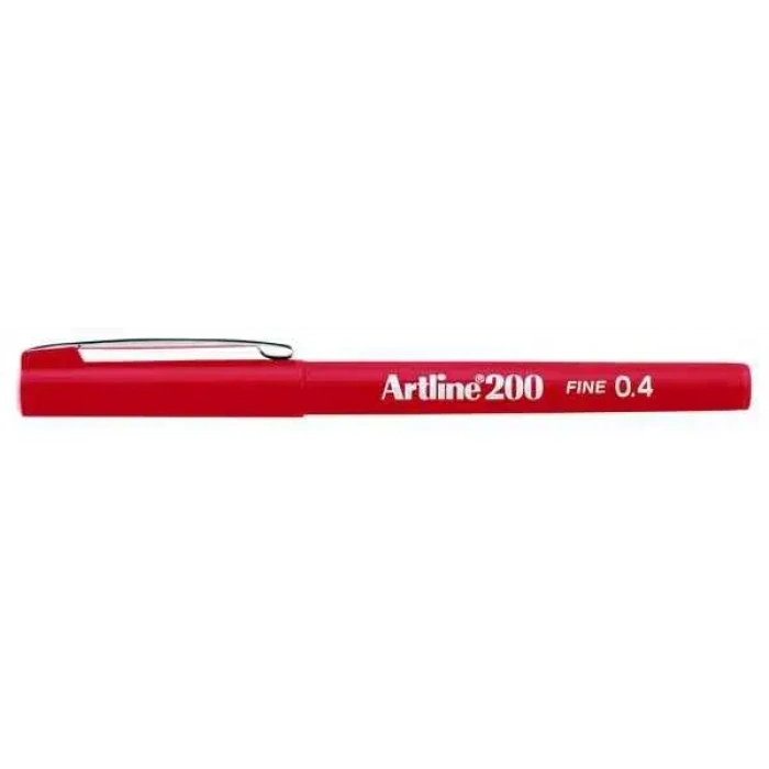 Artline 200 Fineliner 0.4 Keçe Uçlu Yazı Kalemi Kırmızı