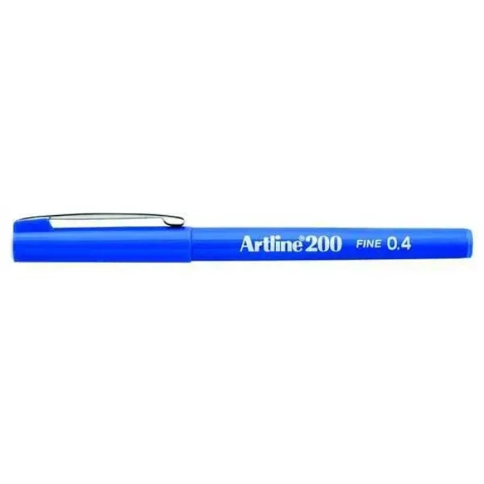 Artline 200 Fineliner 0.4 Keçe Uçlu Yazı Kalemi Mavi