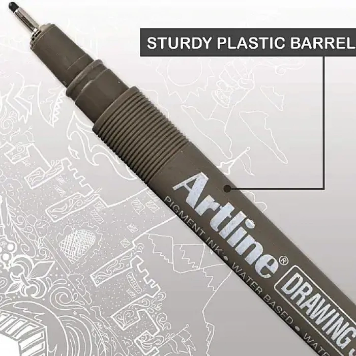 Artline Drawing System Brush Teknik Çizim Kalemi Siyah Fırça Uçlu