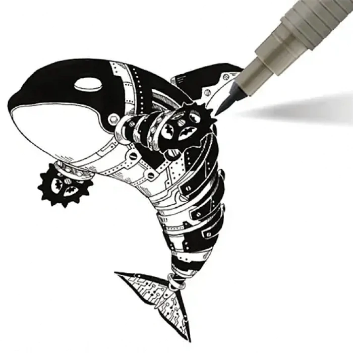 Artline Drawing System Brush Teknik Çizim Kalemi Siyah Fırça Uçlu