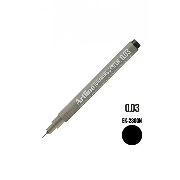 Artline Drawing System Teknik Çizim Kalemi Siyah 0.03 Uç