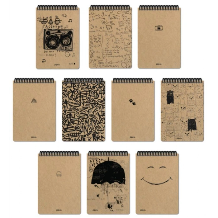 Atlas Papirüs Kraft Çizgili 80 Yp 19x27 Sert Kapak