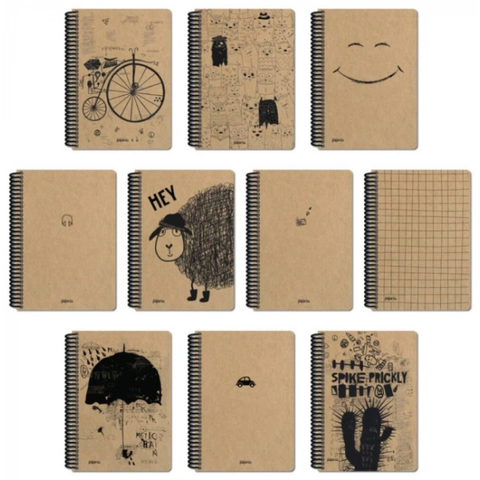 Atlas Papirüs Kraft Çizgisiz 80 Yp 14x19 Sert Kapak