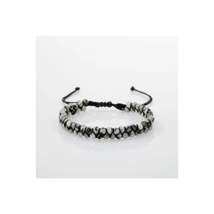 Ay Taşı 3-4mm Çift Sıra Doğal Taş Bileklik