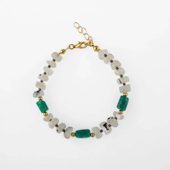 Ay Taşı-Amazonit Doğal Taş Bileklik