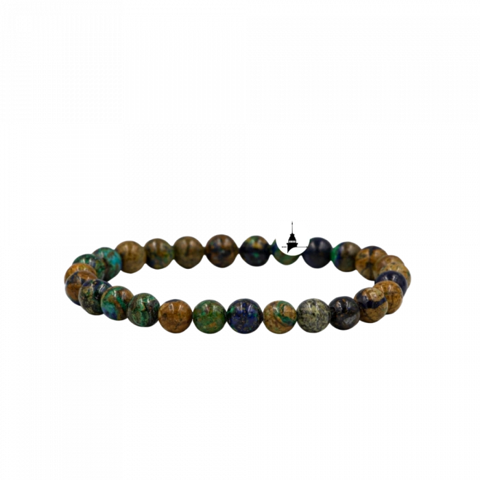 Azurit Malakit 6mm Doğal Taş Bileklik