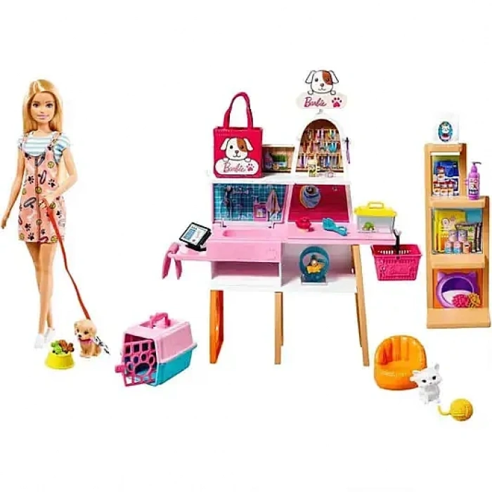 Barbie Barbie Ve Evcil Hayvan Dükkanı Oyun Seti