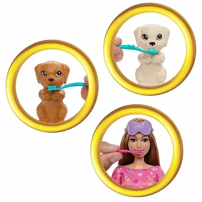Barbie Barbie Ve Köpekçikleri Pijama Partisi Oyun Seti