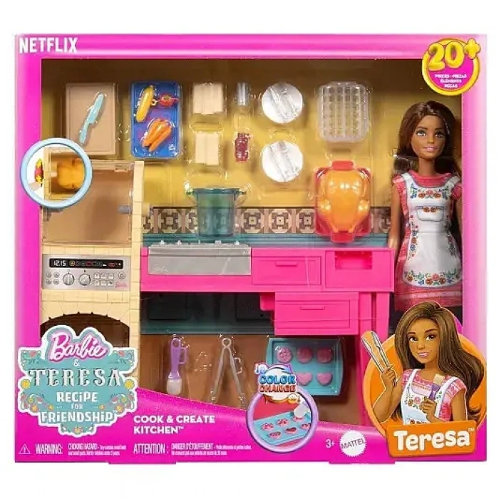 Barbie Teresa Arkadaşının Mutfak Oyun Seti