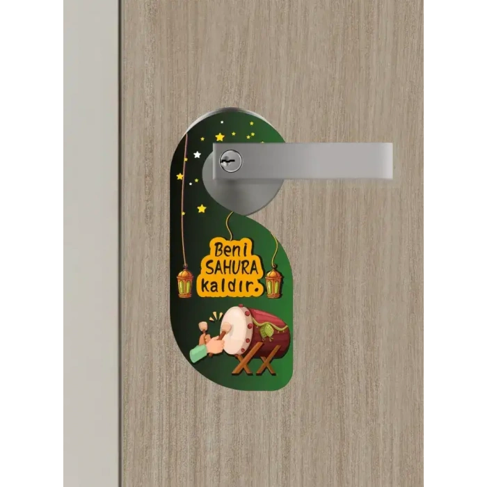 Beni Sahura Kaldır Kapı Askısı Kapı Uyarı Levhası