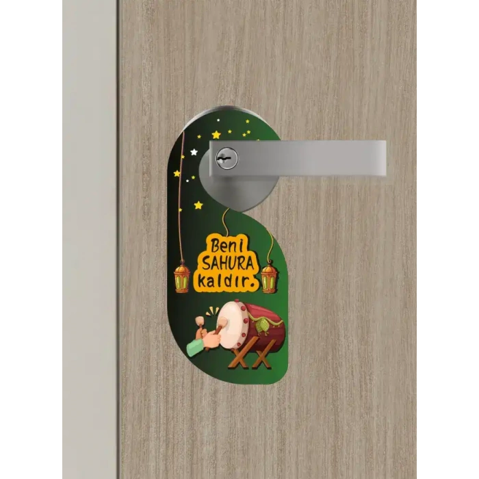 Beni Sahura Kaldır Kapı Askısı Kapı Uyarı Levhası