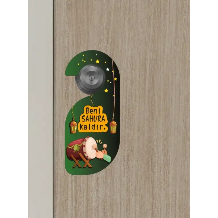 Beni Sahura Kaldır Kapı Askısı Kapı Uyarı Levhası