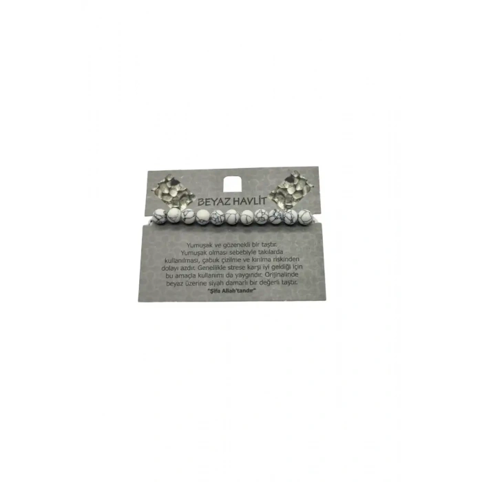 Beyaz Havlit Doğal Taş Bileklik
