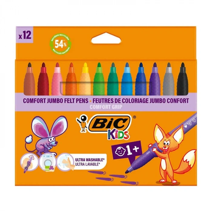 Bic Comfort Jumbo Keçeli Kalem 12 Renk 517250