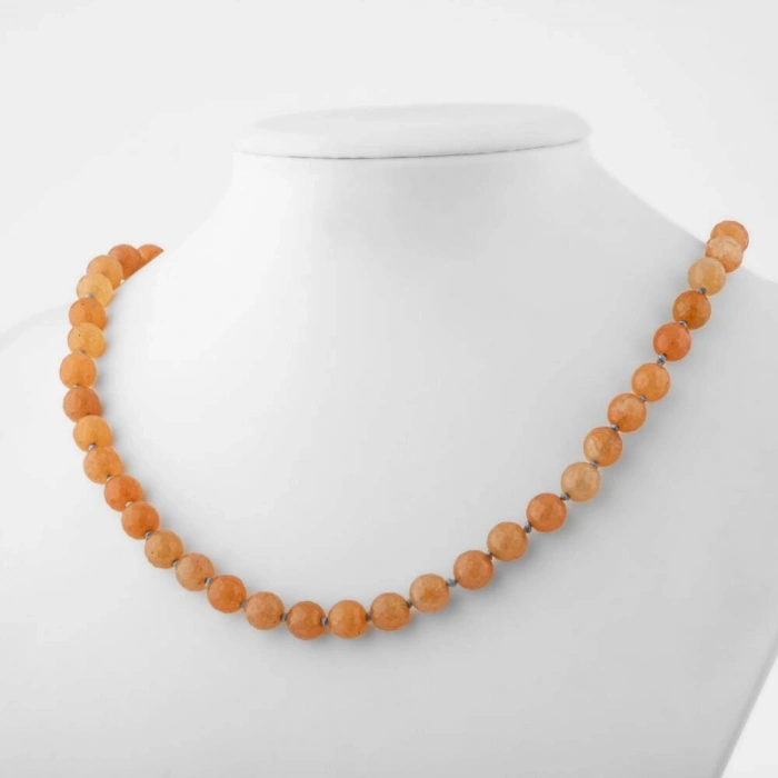 Botswana Akiği 8 mm Dizi Doğal Taş Kolye