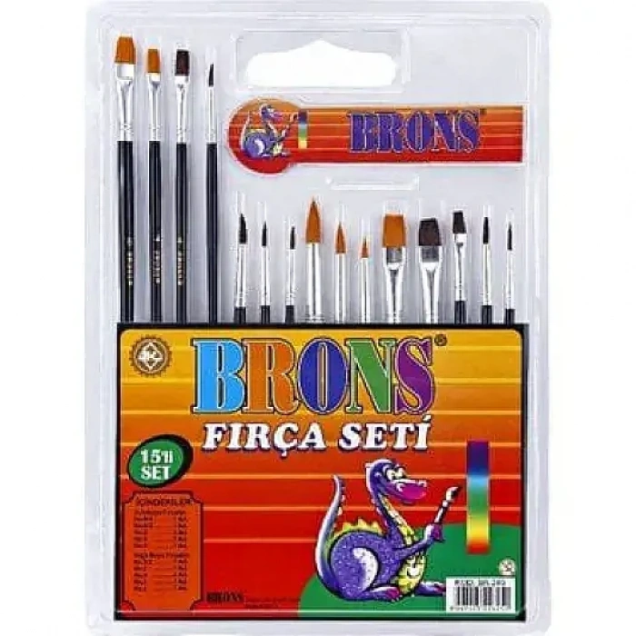Brons Resim Fırçası Set 15 Li