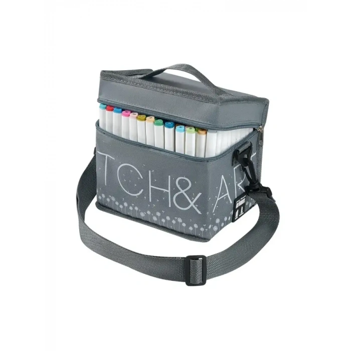 Bruno Visconti Sketch & Art Çift Taraflı Marker Seti Özel Kumaş Çantalı 168 Renk