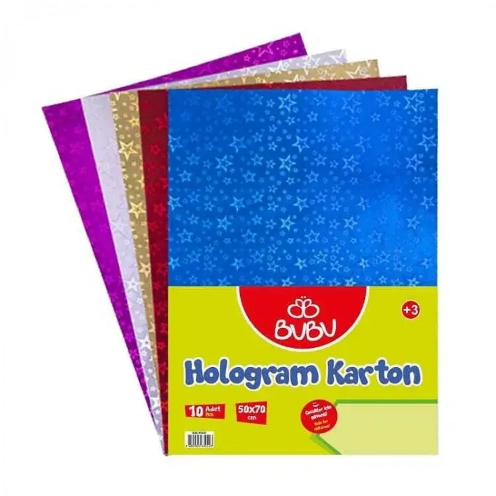 Bu Bu Hologram Karton 50X70 10Lu
