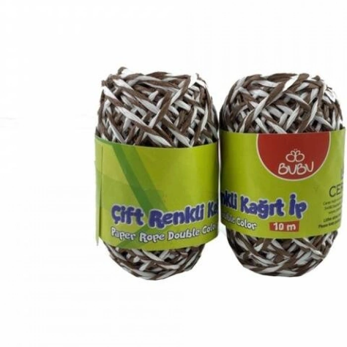 Bu Bu Kağıt İp Çift Renkli 10Mm 24Lü