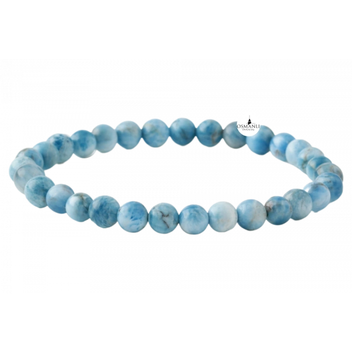 Buz Mavizi Apatit 6mm Doğal Taş Bileklik