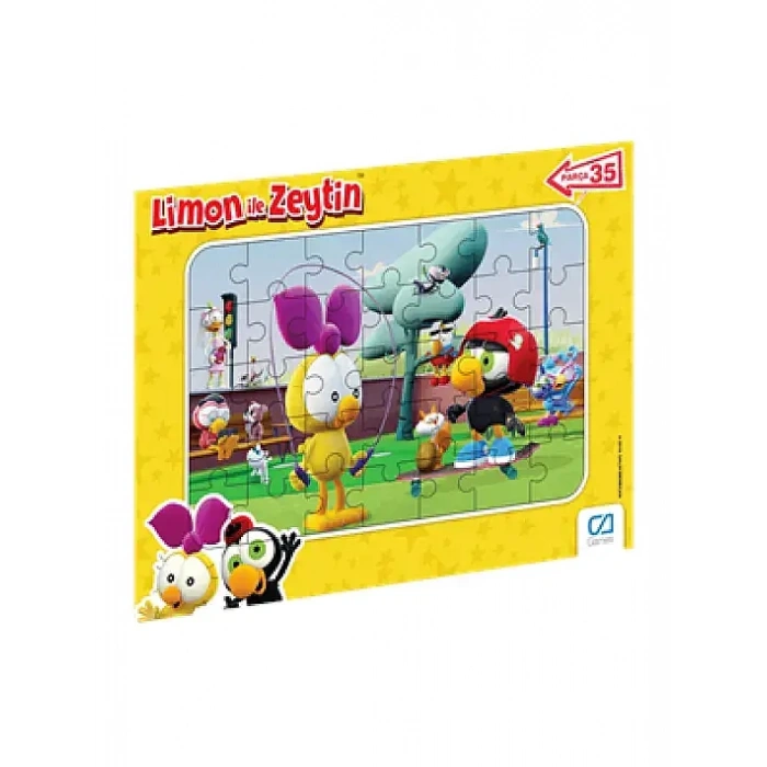 Ca Games Frame Puzzle 35 Parça Limon ile Zeytin