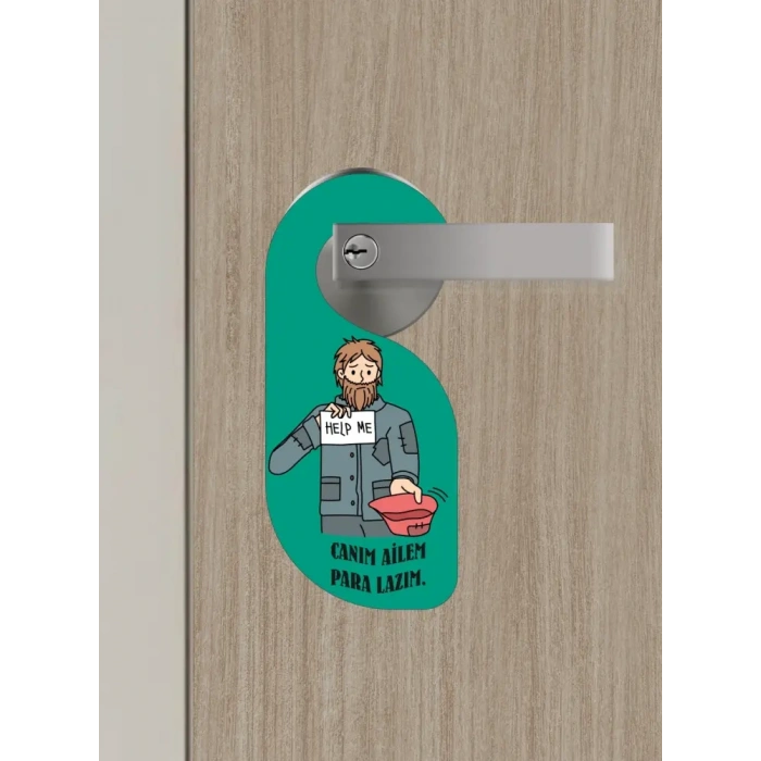 Canım Ailem Kapı Askısı Kapı Uyarı Levhası