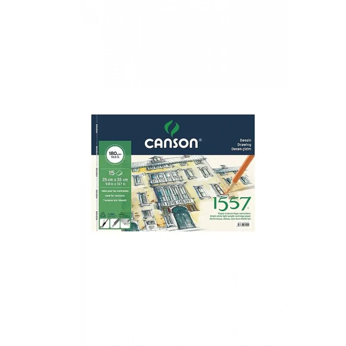 Canson 1557 Resim Çizim Blok 25 x 35 180 gr