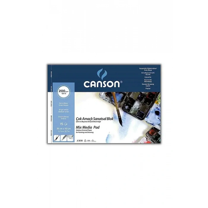 Canson 1557 Resim Çizim Blok 35 x 50 200 gr 15 Yp