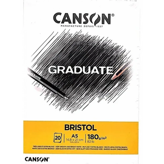Canson Graduate Bristol Blok A5 180 gr 20 Yp