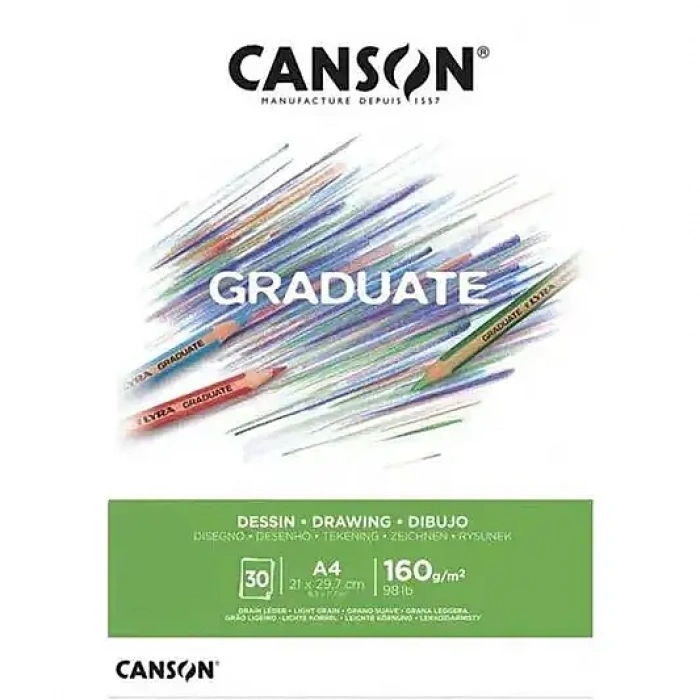 Canson Graduate Dessın Çizim Blok A4 160 gr 30 Yp
