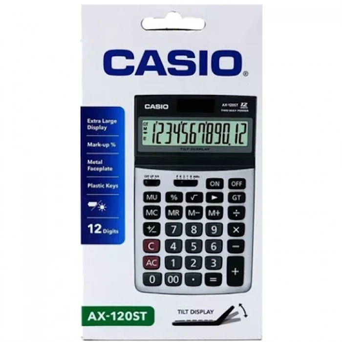Casıo Hesap Makinesi 12 Hane (Ax-120St)