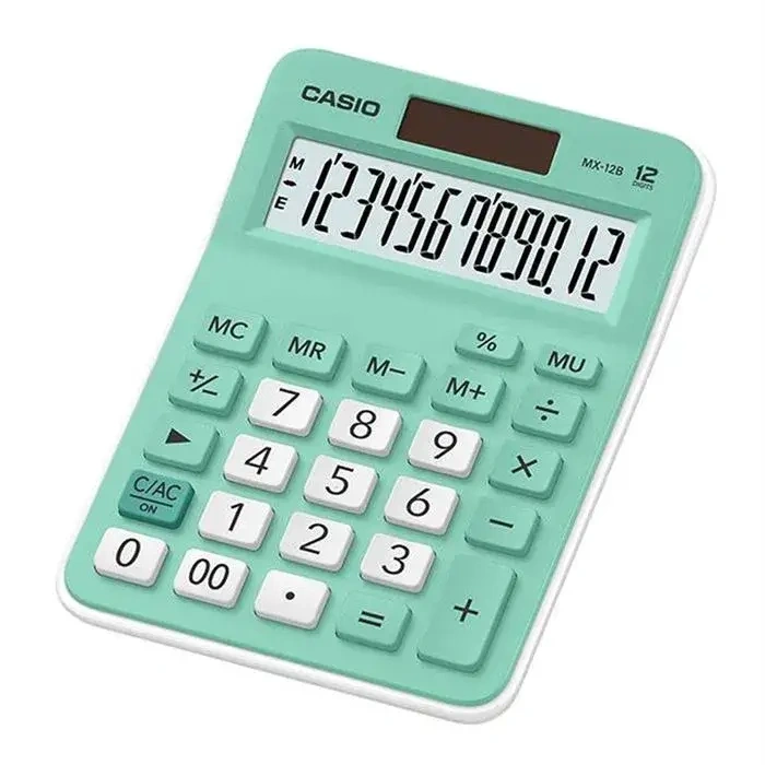 Casıo Hesap Makinesi 12 Hane Yeşil (Mx-12B-Gn)
