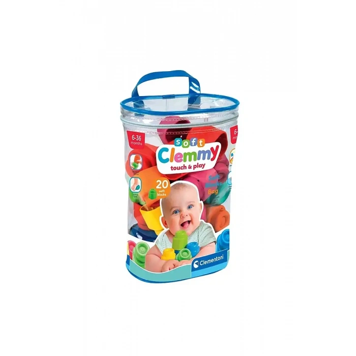 Clementoni Baby Soft Clemmy Yumuşak Blok Çantası 20 Parça