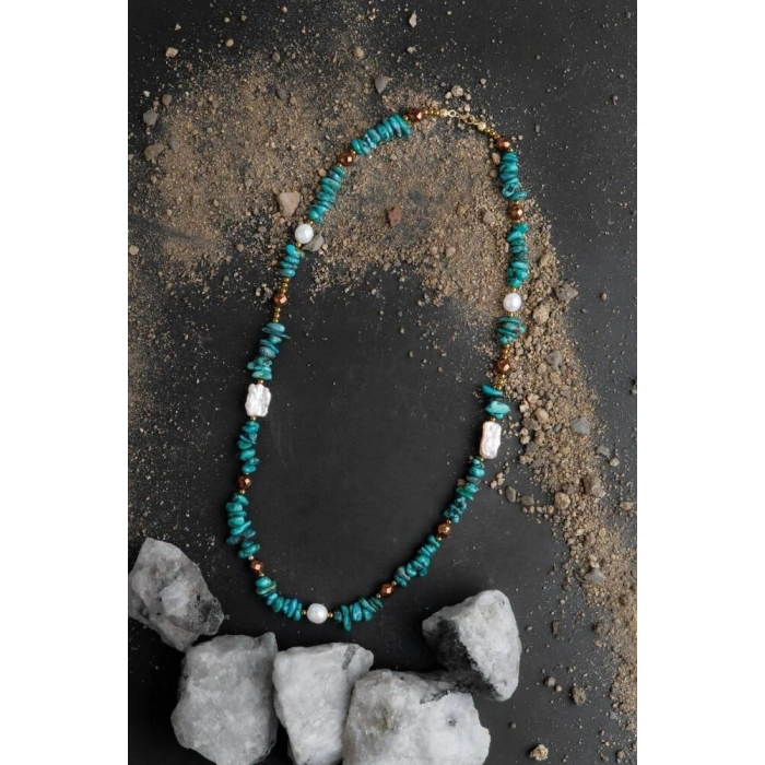 Devina, Turkuaz İnci Doğaltaş Kolye