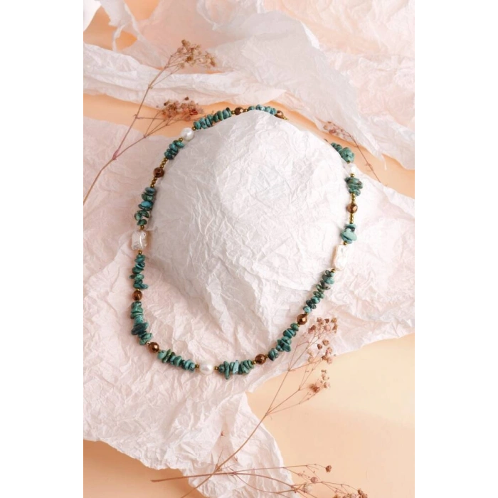 Devina, Turkuaz İnci Doğaltaş Kolye