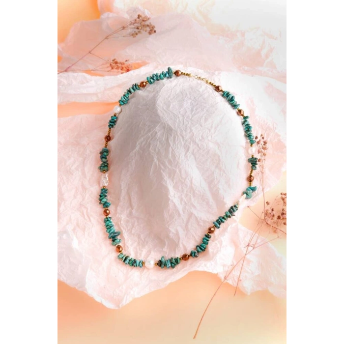 Devina, Turkuaz İnci Doğaltaş Kolye