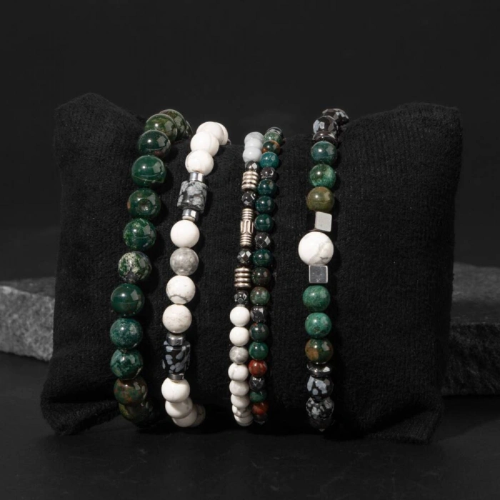 Dinçlik Arınma Doğal Taş Erkek Bileklik Seti