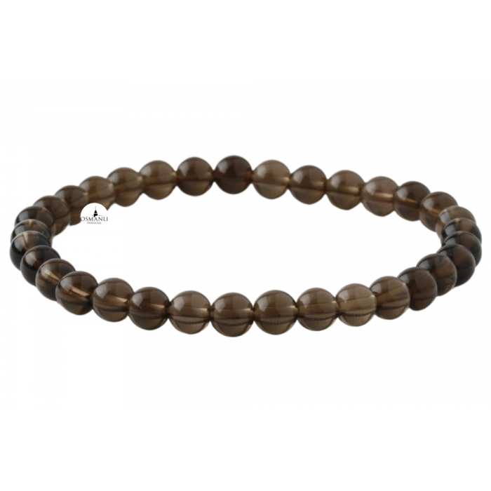 Dumanlı Kuvars 6mm Doğal Taş Bileklik