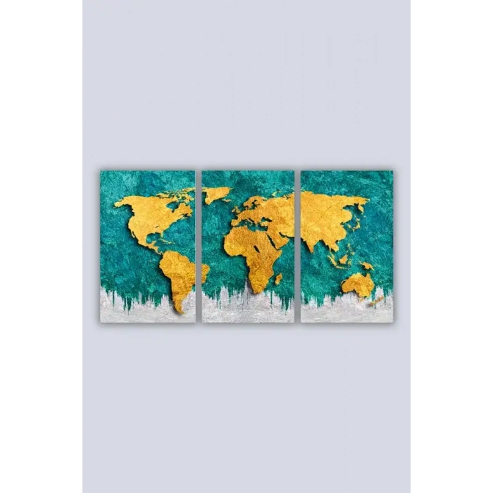 Dünya Üçlü Mdf Tablo