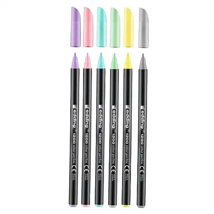 Edding Metalik Grafik Kalemi 6 Lı Pastel Renkler 1200