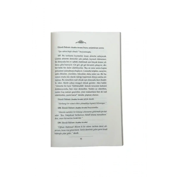 Efendi Babam Ali Haydar Efendi Buyururduki - Karton Kapak